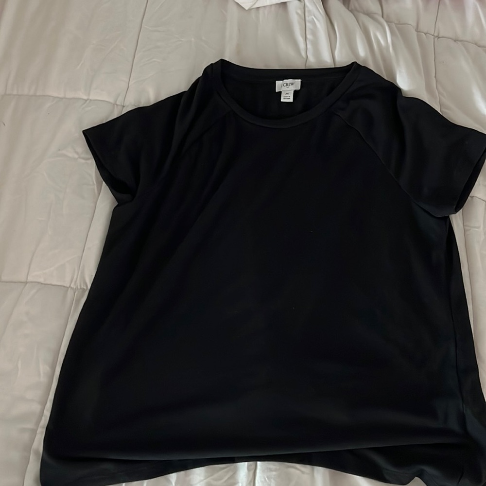 Black jcrew workout / tshirt with cool back